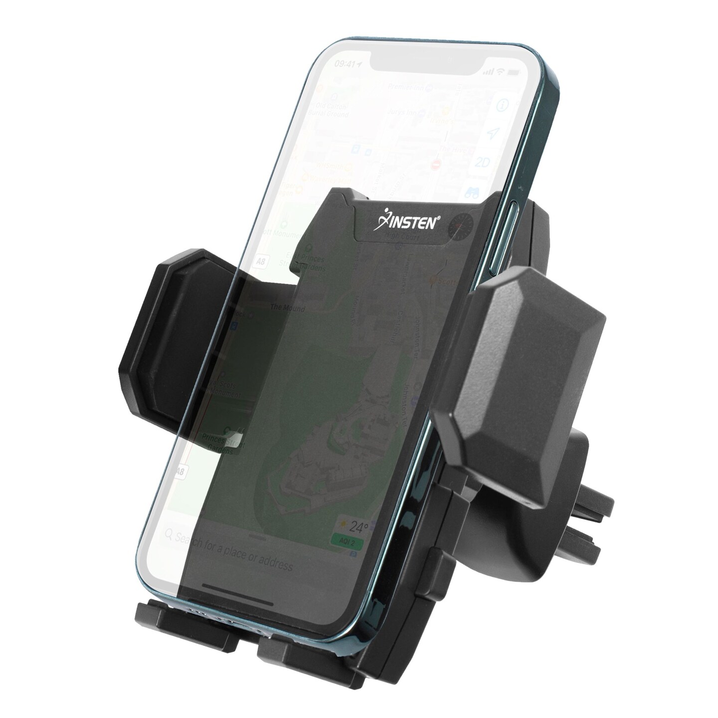 Insten Car Vent Phone Mount, Air Vent Cell Phone Holder Compatible with iPhone 12 Pro Max Mini 11 XR SE, Samsung Galaxy S21 Ultra S20 S10, Pixel &#x26; More Universal, 360 Rotation Adjustable