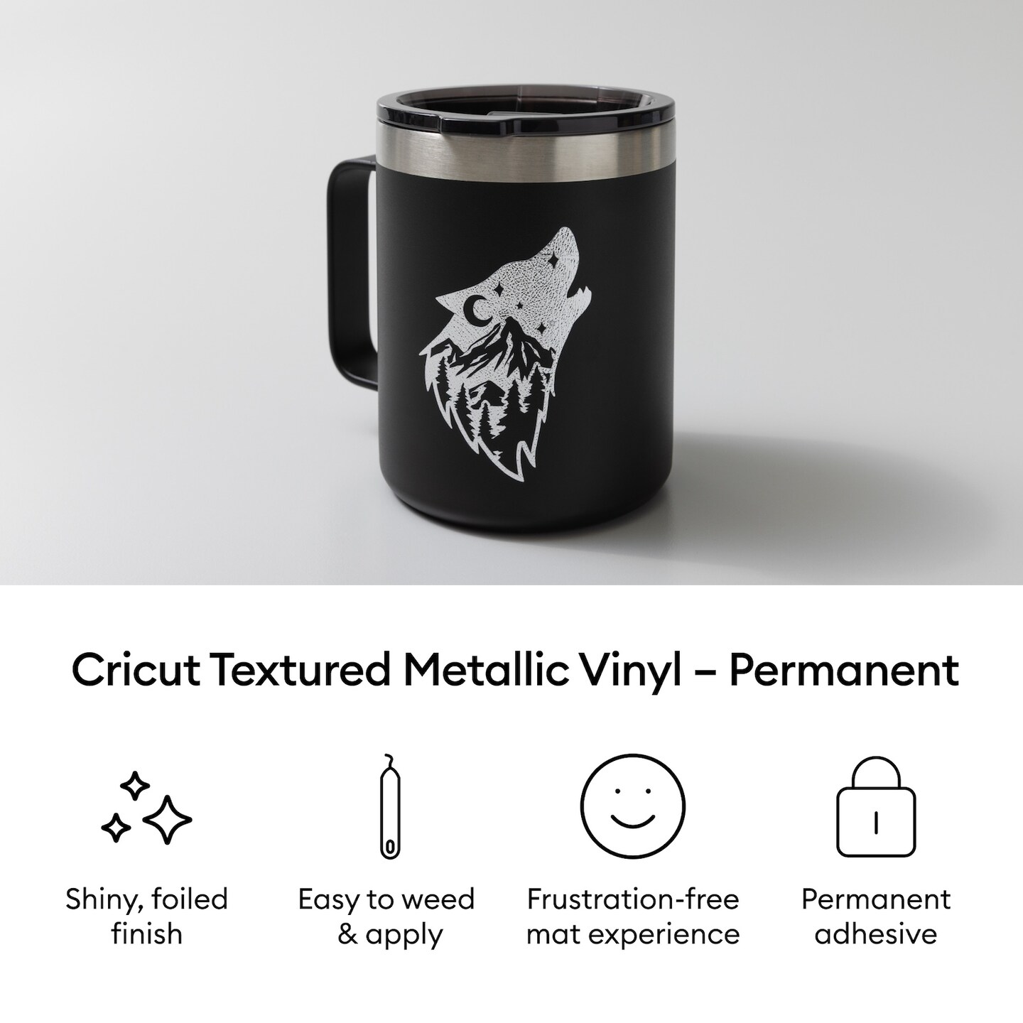 Cricut Textured Metallic Vinyl Permanent, Luxe Sampler - 12 in x 12 in Sheets (6 ct)