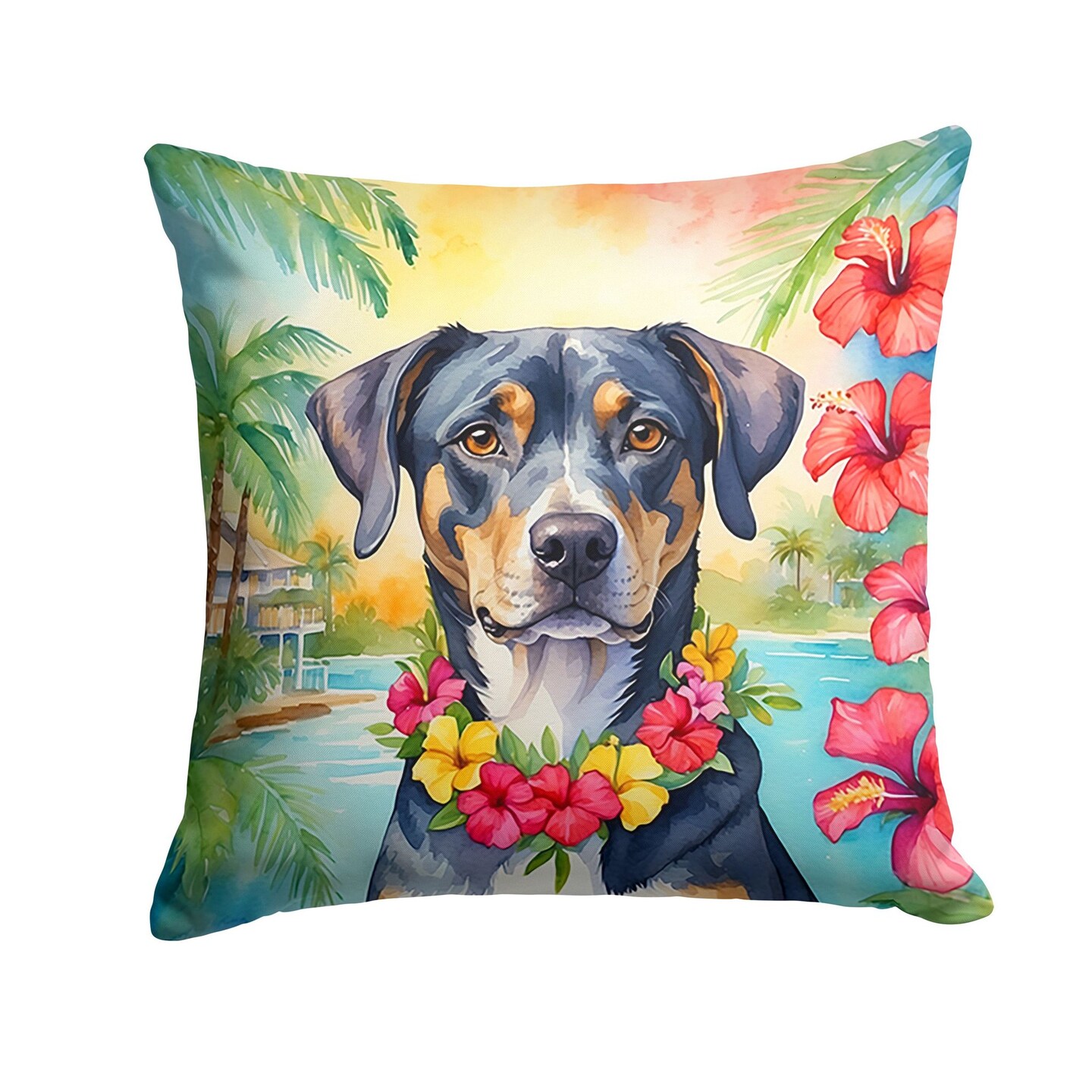 Edge Collections - 18" X 18" - Multicolor - Catahoula Luau Throw Pillow Machine - 1 Piece