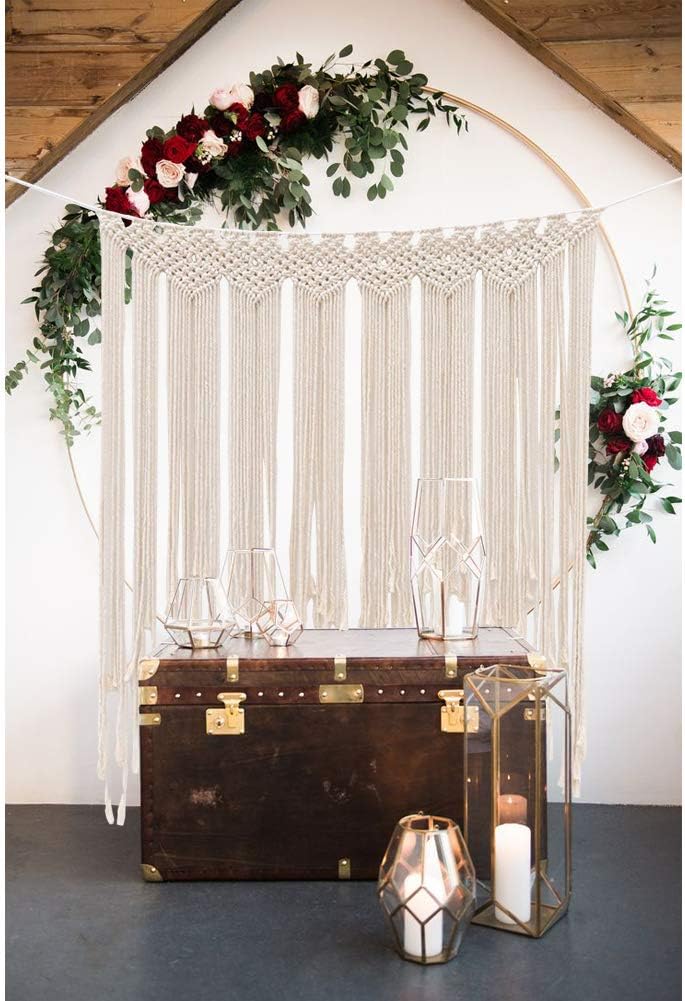 Macrame Wall Hanging Large Cotton Handmade Woven Wall Hanging for Boho Wedding Living Room Bedroom Wall Decoration