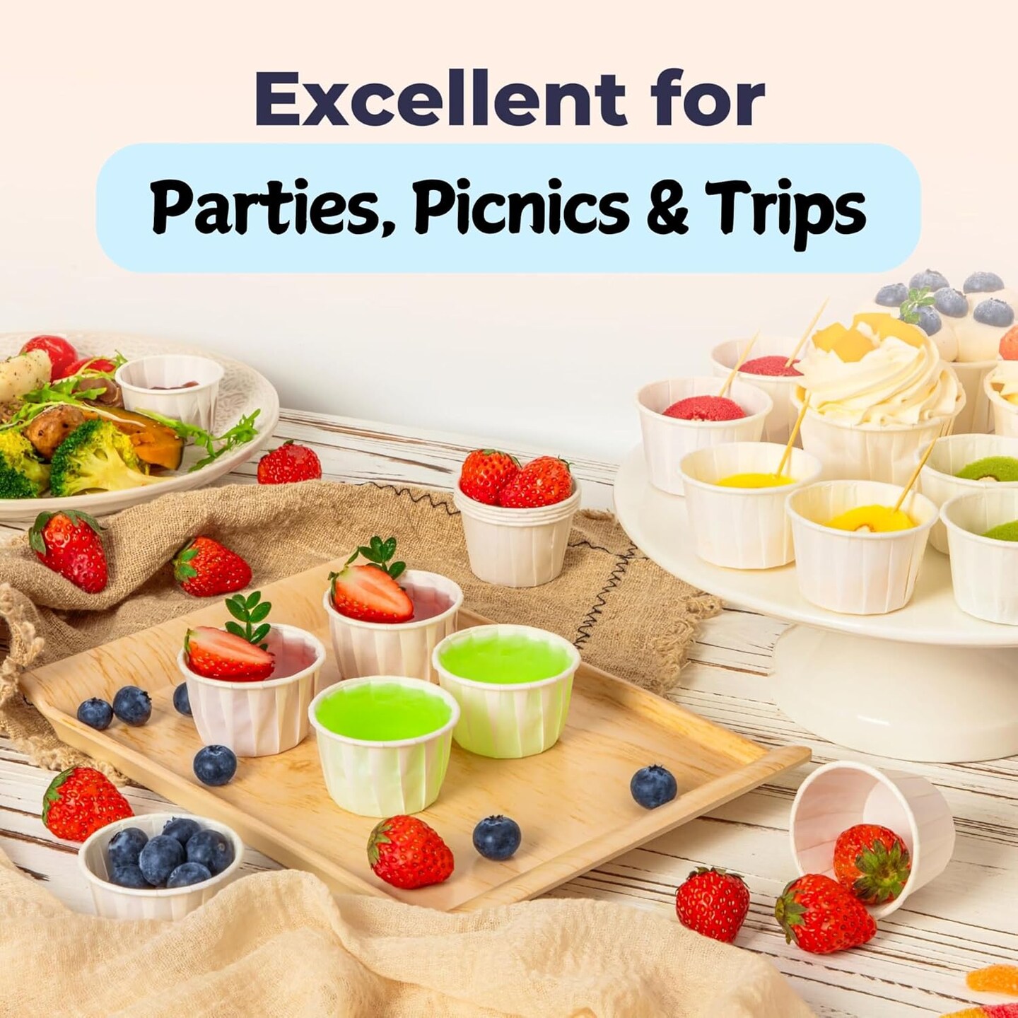 1 Oz Paper Cups (1000 PACK) - Souffle Cups Ideal To Use As Ketchup Containers, Disposable Medicine & Pill, Sample Cups and Condiments