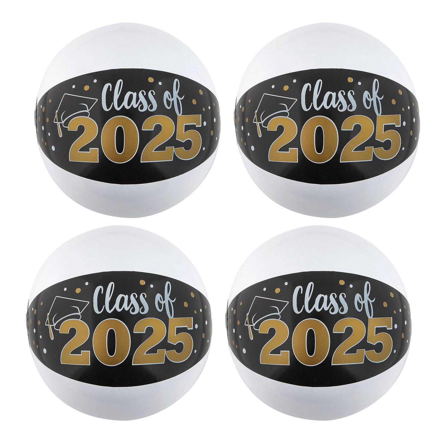 Inflatable 11&#x22; Medium Class of 2025 Vinyl Beach Balls 12ct