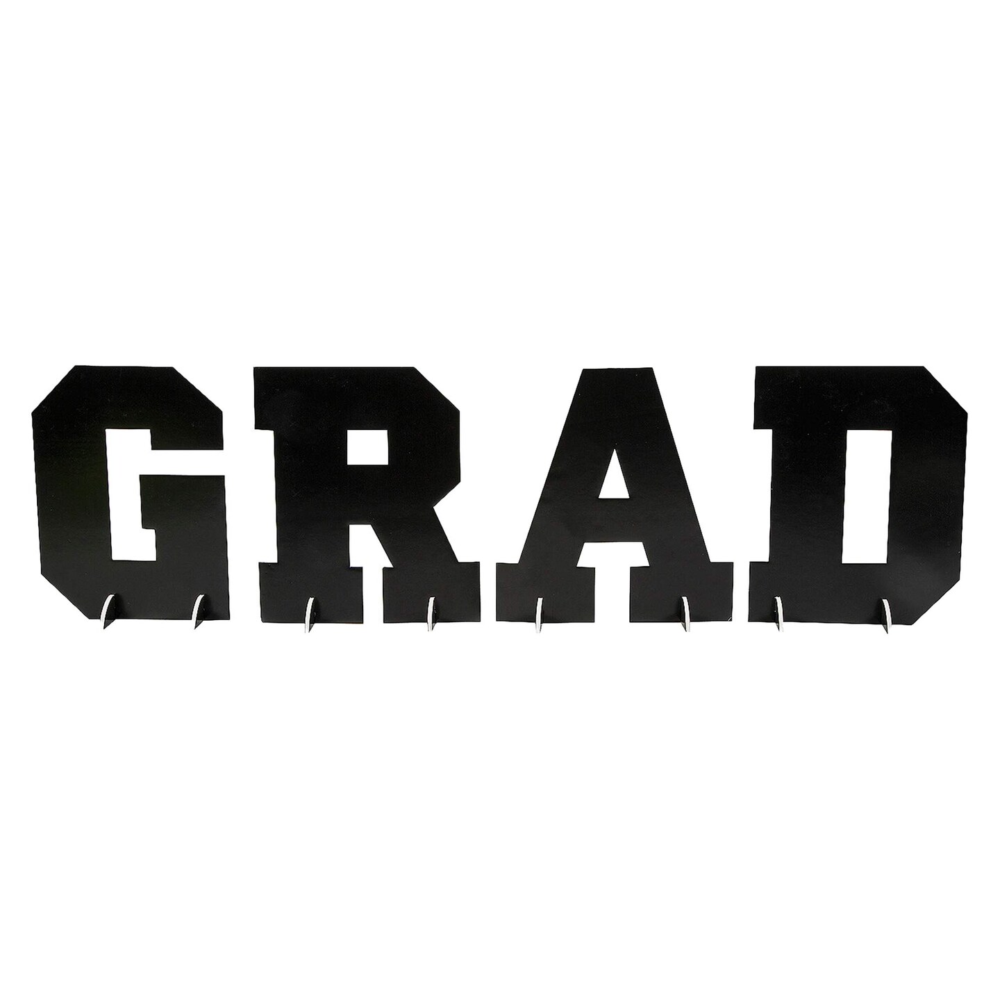 12" Black Foam Letters GRAD Tabletop Centerpiece Set 4 Pieces