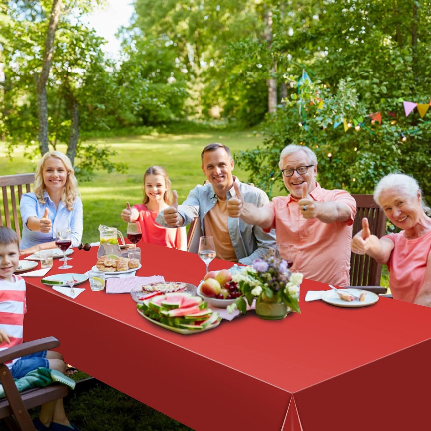 12-Pack 4th of July Disposable Tablecloths – Red, White & Blue 54"x108" Rectangle Table Covers for Independence Day, Memorial Day & Patriotic Party Decorations