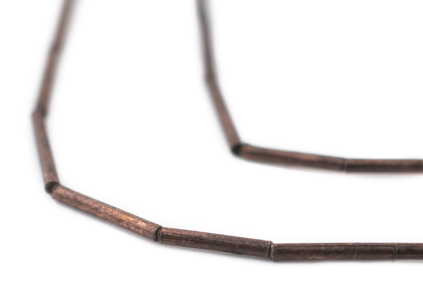 The Bead Chest Antiqued Copper Tube Beads 1.5mm 24 Inch Strand