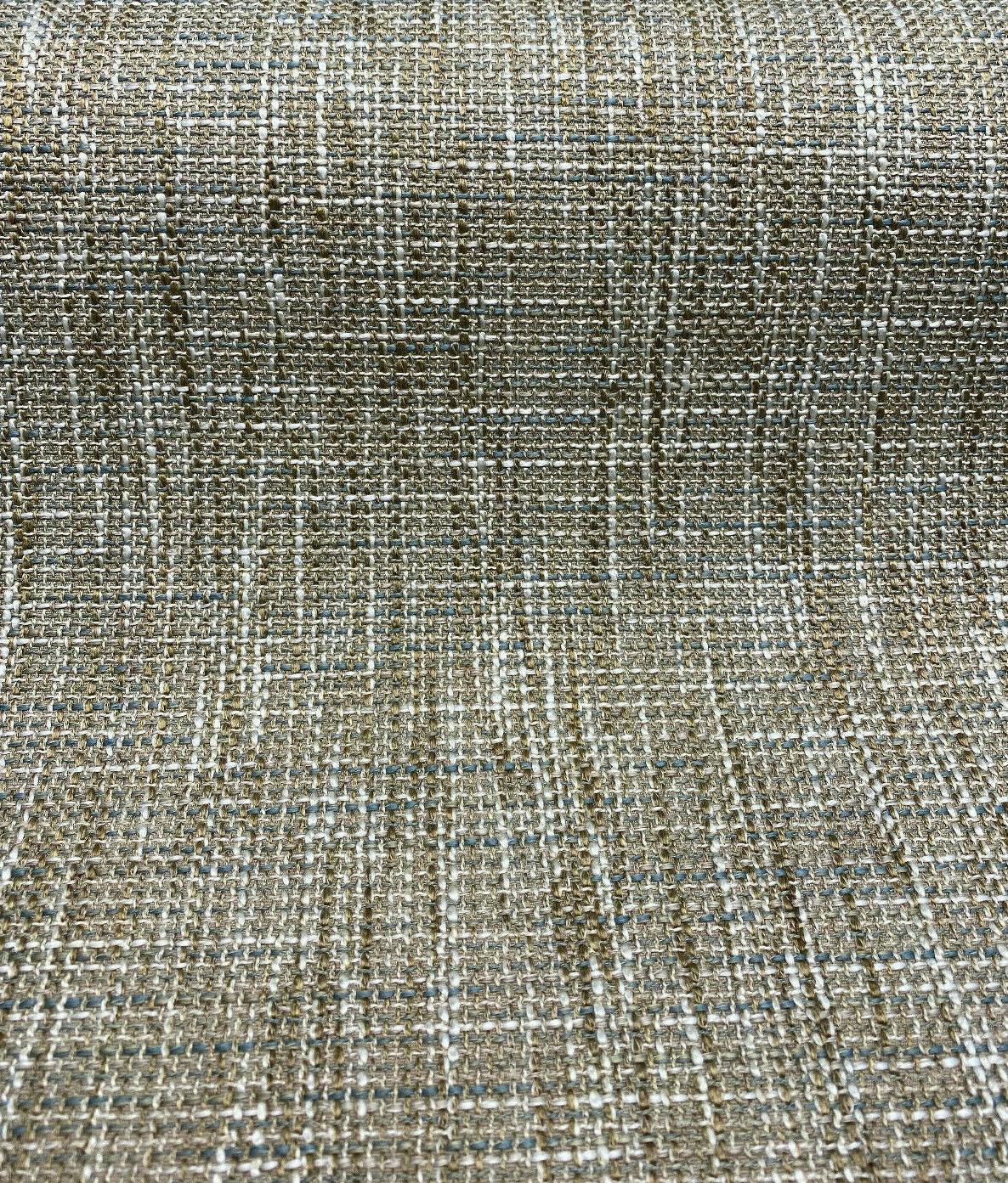 1 Yard Upholstery Tweed Performance Fabric Beach Antique Gold Blue Durable 67% Acrylic 33% Polyester 54 Inch Width