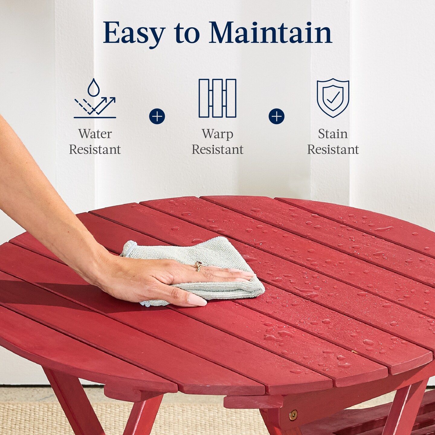Best Choice Products 3-Piece Acacia Wood Bistro Set, Folding Patio Furniture w/ 2 Chairs, Table