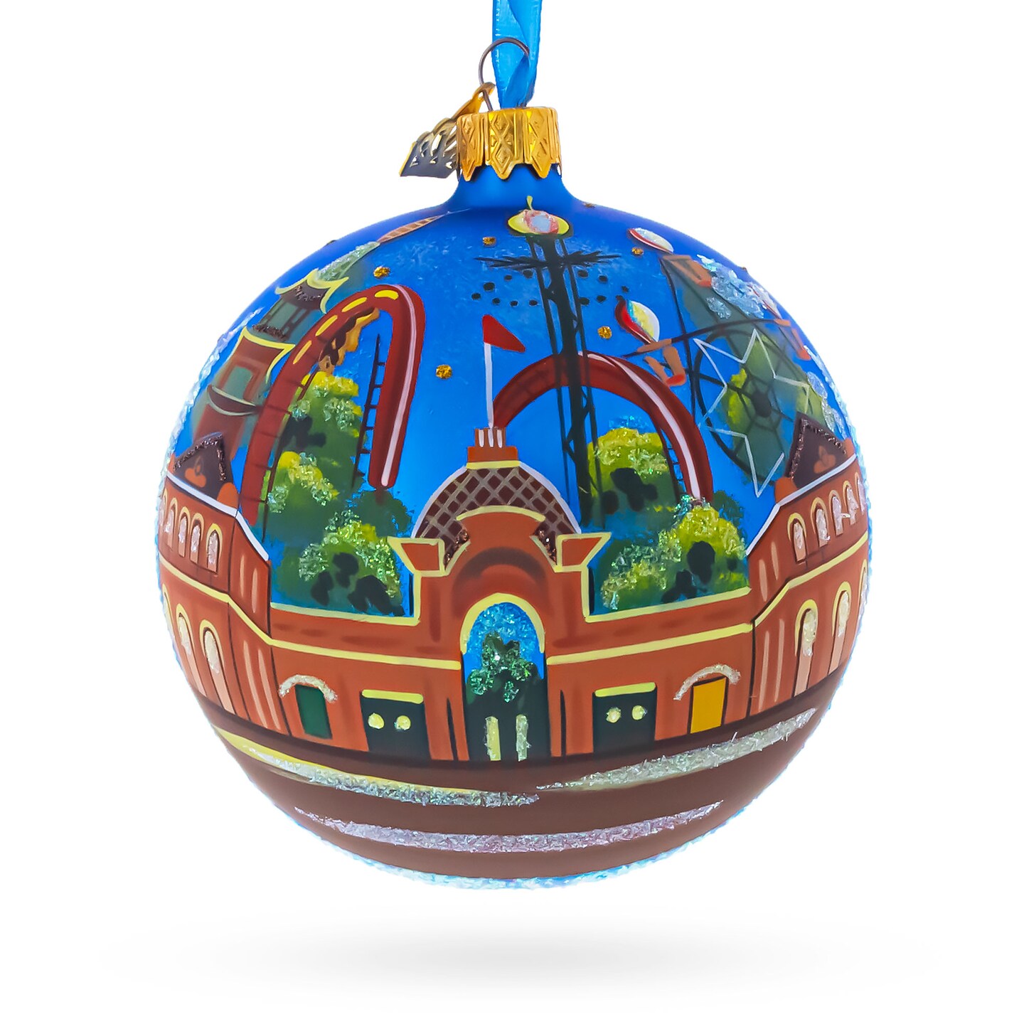 Copenhagen, Denmark Glass Ball Christmas Ornament 4 Inches