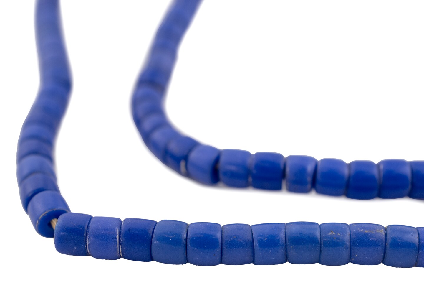 The Bead Chest Cobalt Blue Turkana Beads: Authentic East African Tribal Glass Beads from Kenya