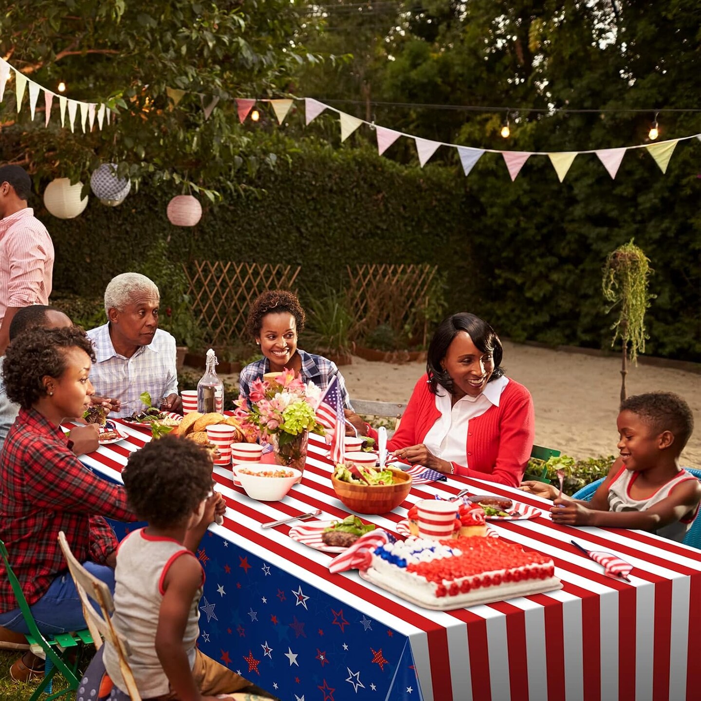 3Pcs Patriotic Tablecloths for 4th of July Decorations