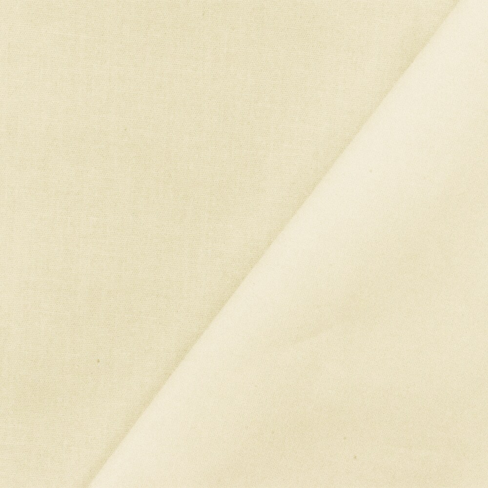 Light Ivory Cotton Solid Stretch Spandex Poplin Woven Fabric By the Yard