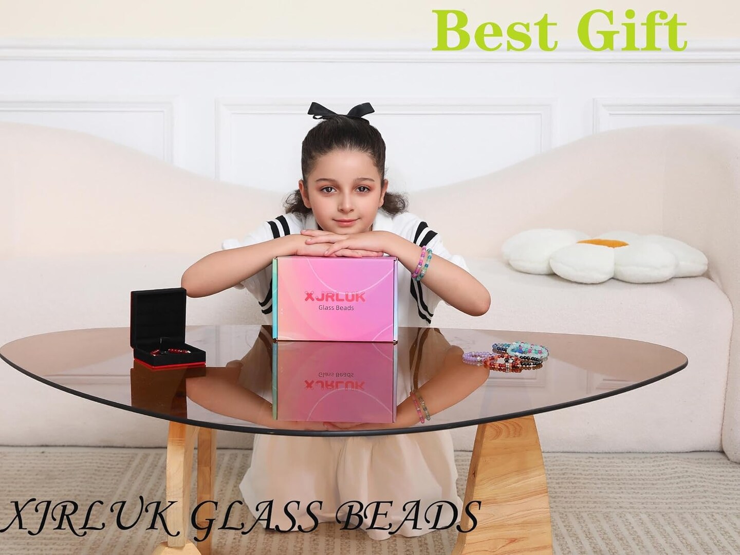 Glass Beads Bracelet Making Kit, 3000 pcs 72 Colors 6 mm Crystal Glass Beads for Jewelry Making, Glass Beads Kits