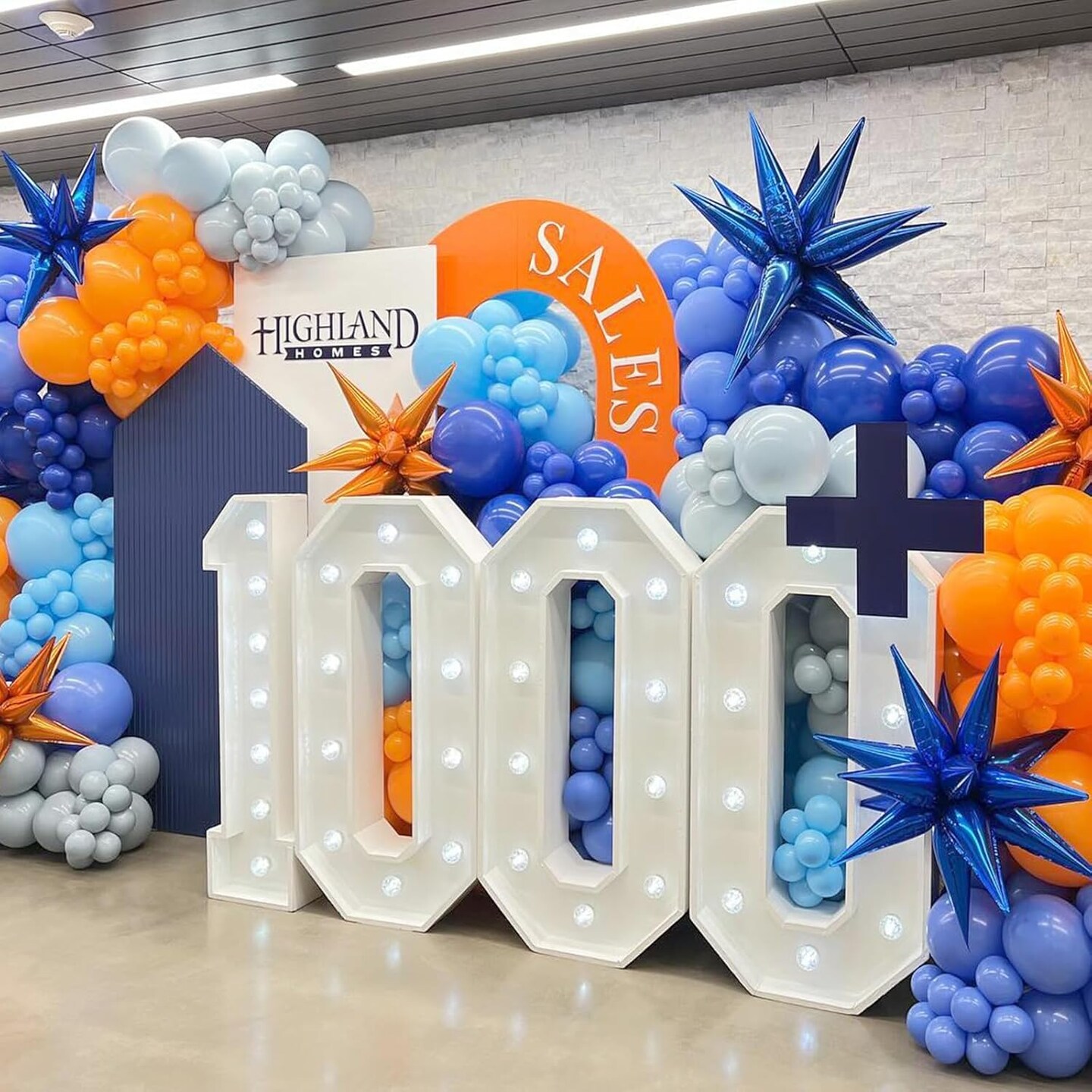 50-Piece Orange & Blue Balloon Set – 12-Inch Retro Balloons with Confetti & Ribbons for Birthday, Baby Shower, Graduation & Engagement Party Decorations