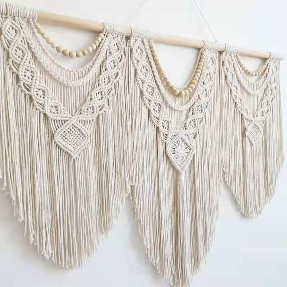 Large Macrame Wall Hanging Decor - Boho Tapestry Macrame Wall Decor Art- Chic Bohemian Handmade Woven Tapestry Home Decoration