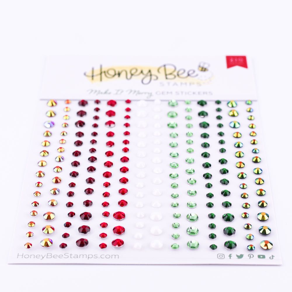 Make It Merry Gem Stickers - 210 Count