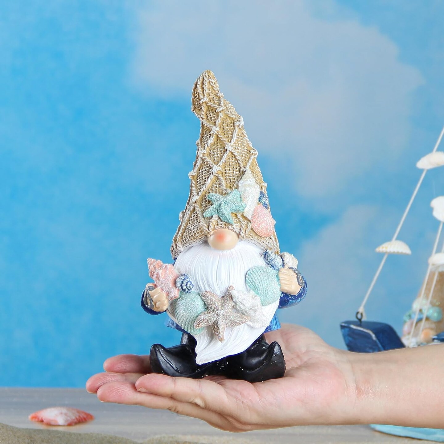 Garden Gnomes Statues - Outdoor Funny Garden Decor - Ocean Gnomes for Indoor/Outdoor, Beach, Patio, Lawn, Yard, Porch, Bookshelf Gifts