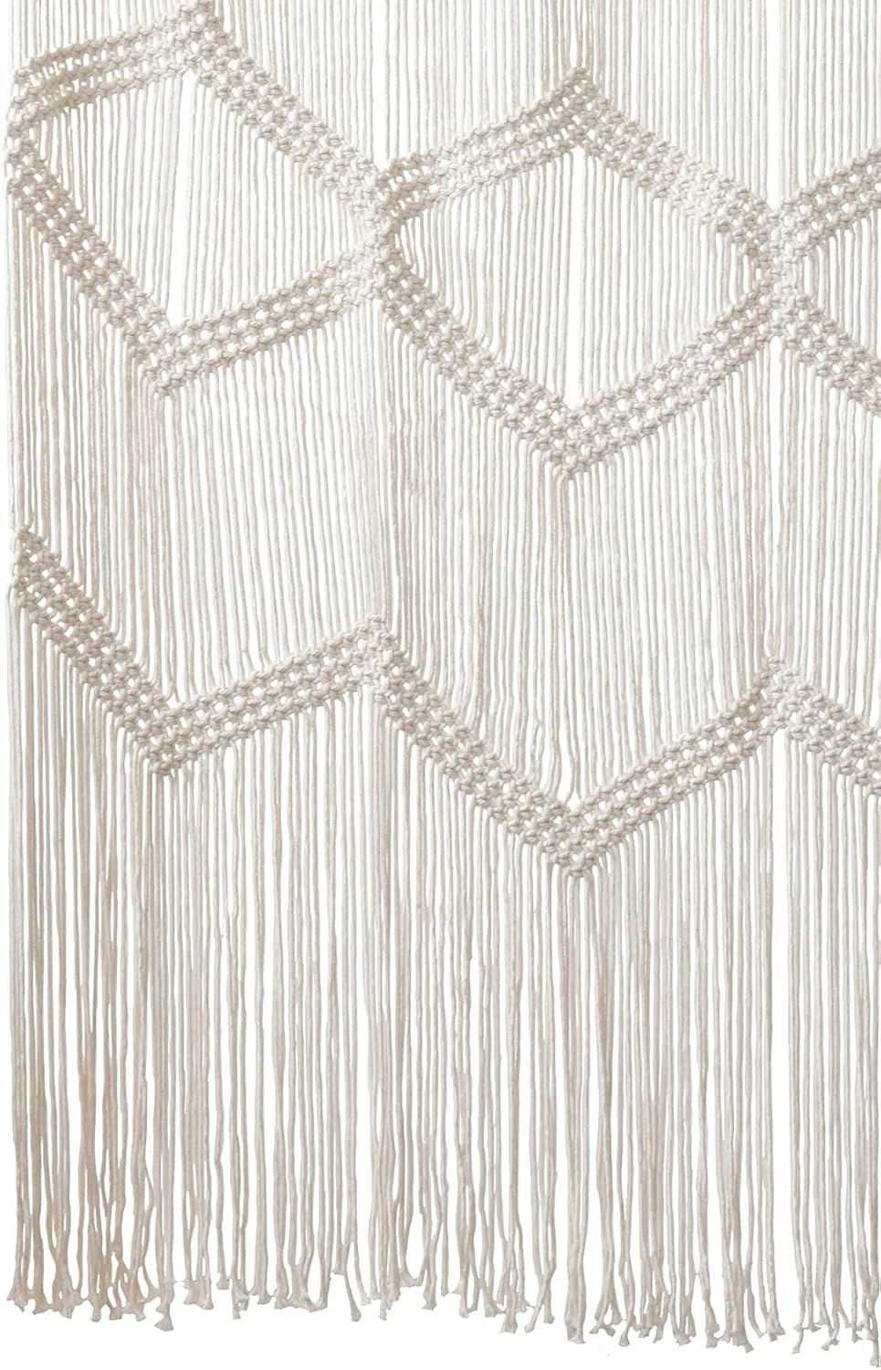 Macramé Curtain – Boho Window or Room Divider, Doorway Hanging, Wall Décor for Living Room or Bedroom, 42" W x 75" H