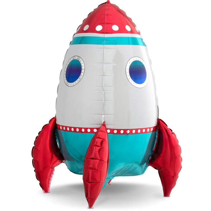 Rocket Ship 21 Inch Foil Mylar Balloon