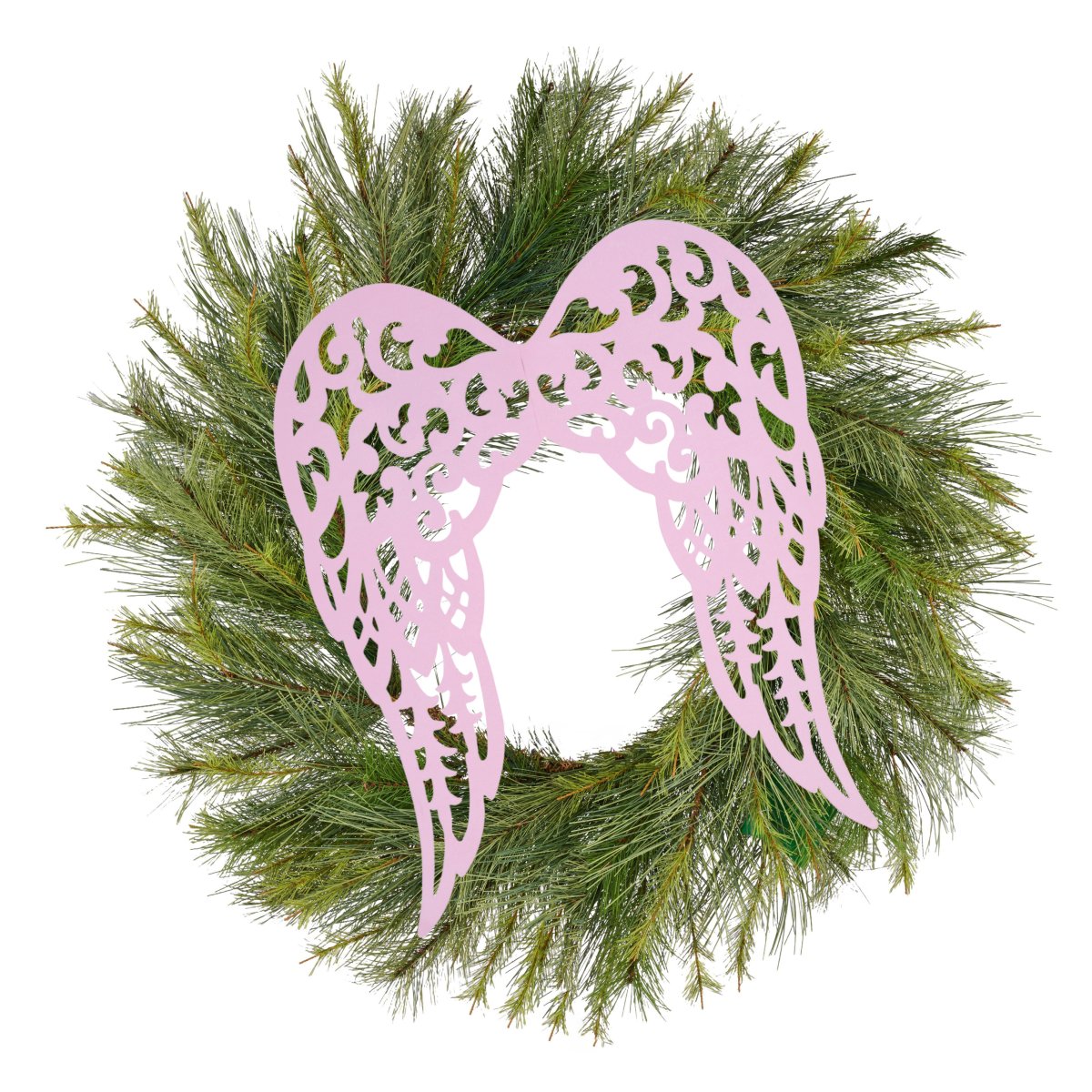 17&#x22; Metal Filigree Angel Wings: Light Pink