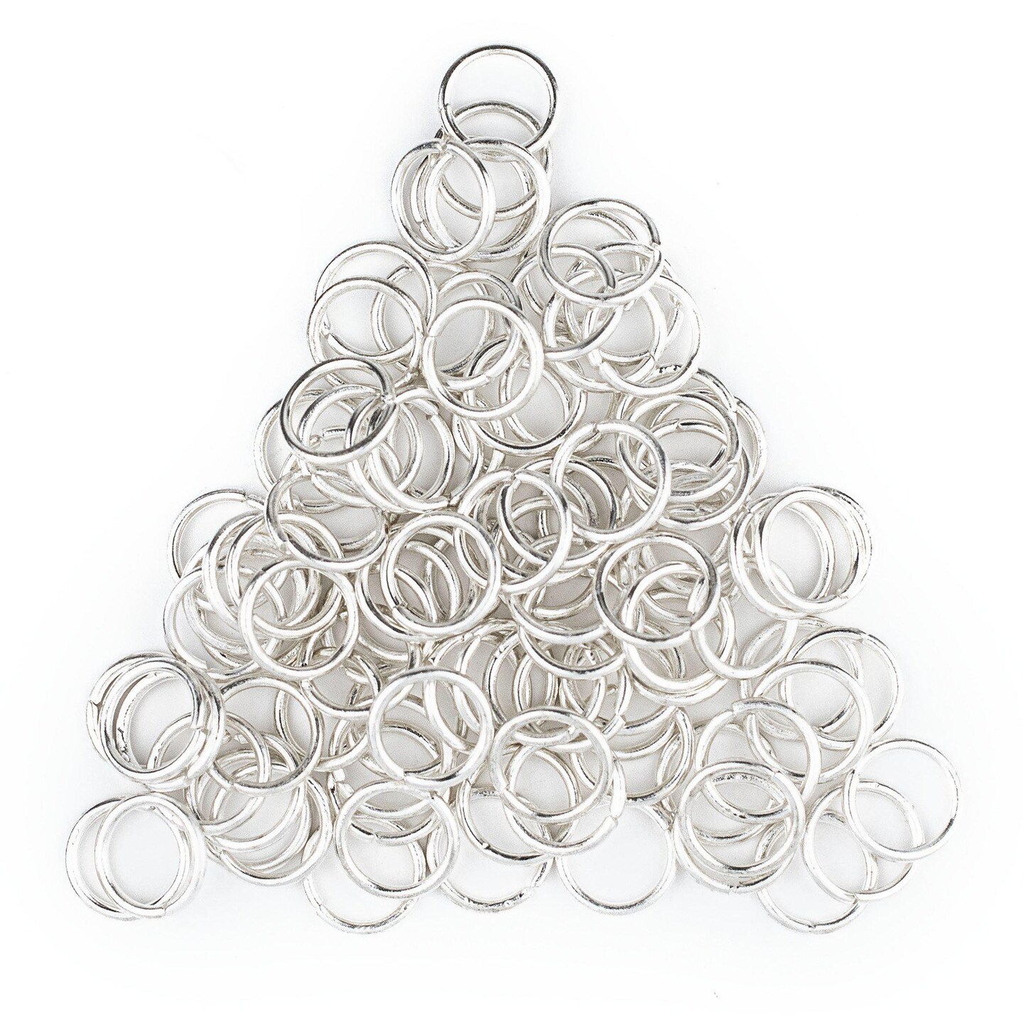 The Bead Chest Silver 10mm Round Open Jump Rings, Pack of 100