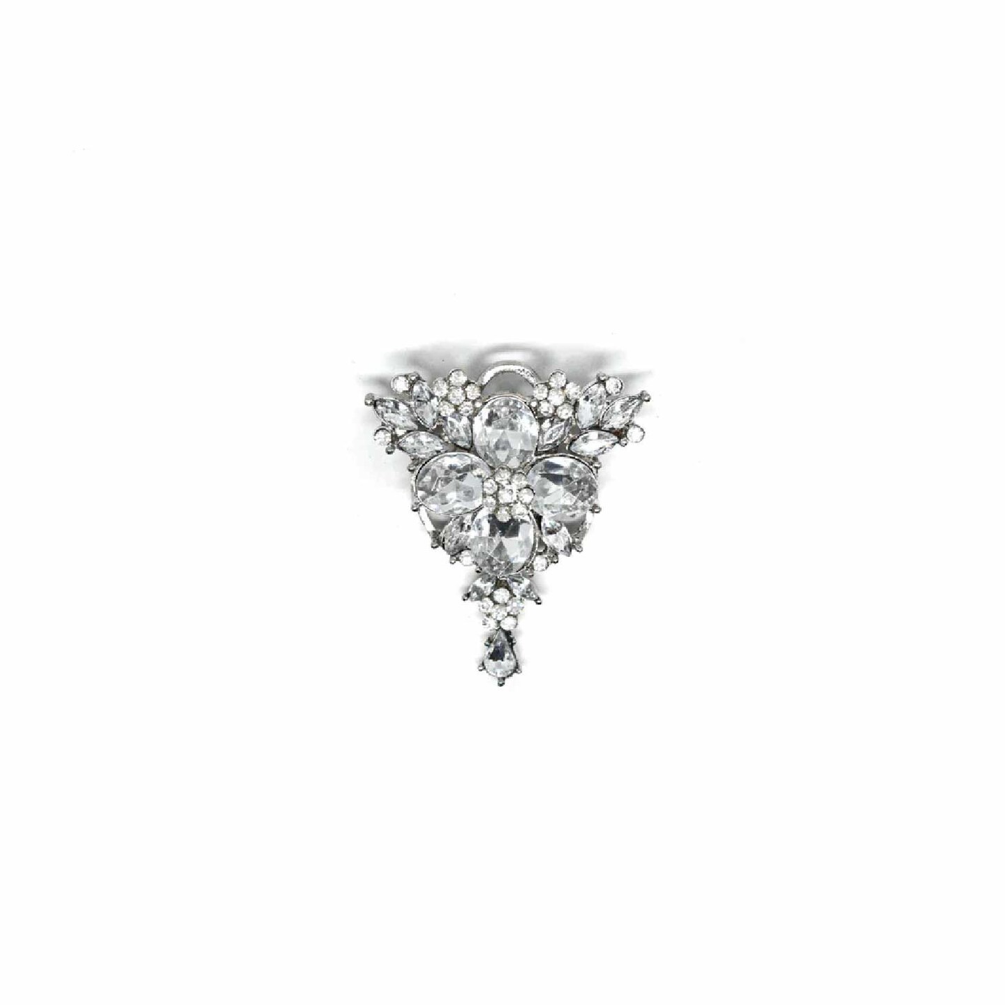 Crystal Rhinestone Unique Shaped Brooch Pin For Bridal DIY Crafts