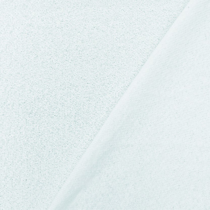 White Cotton-Rayon Stretch Spandex French Terry Knit Fabric By the Yard