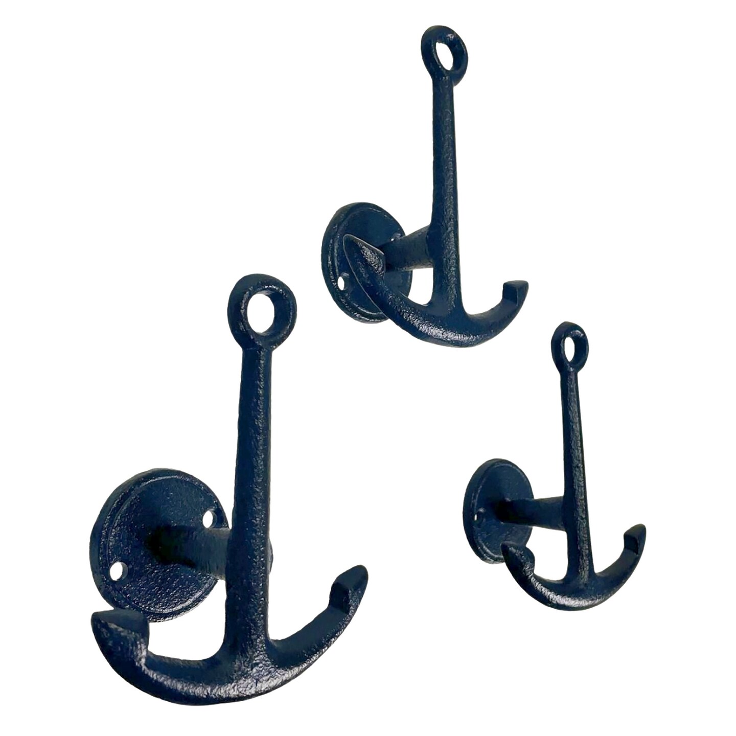 Cast Iron Anchor Wall Hooks – Nautical Decorative Hangers, Multiple Colors & Finishes