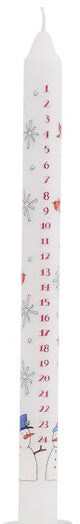 Advent Taper Candle - Snowmen