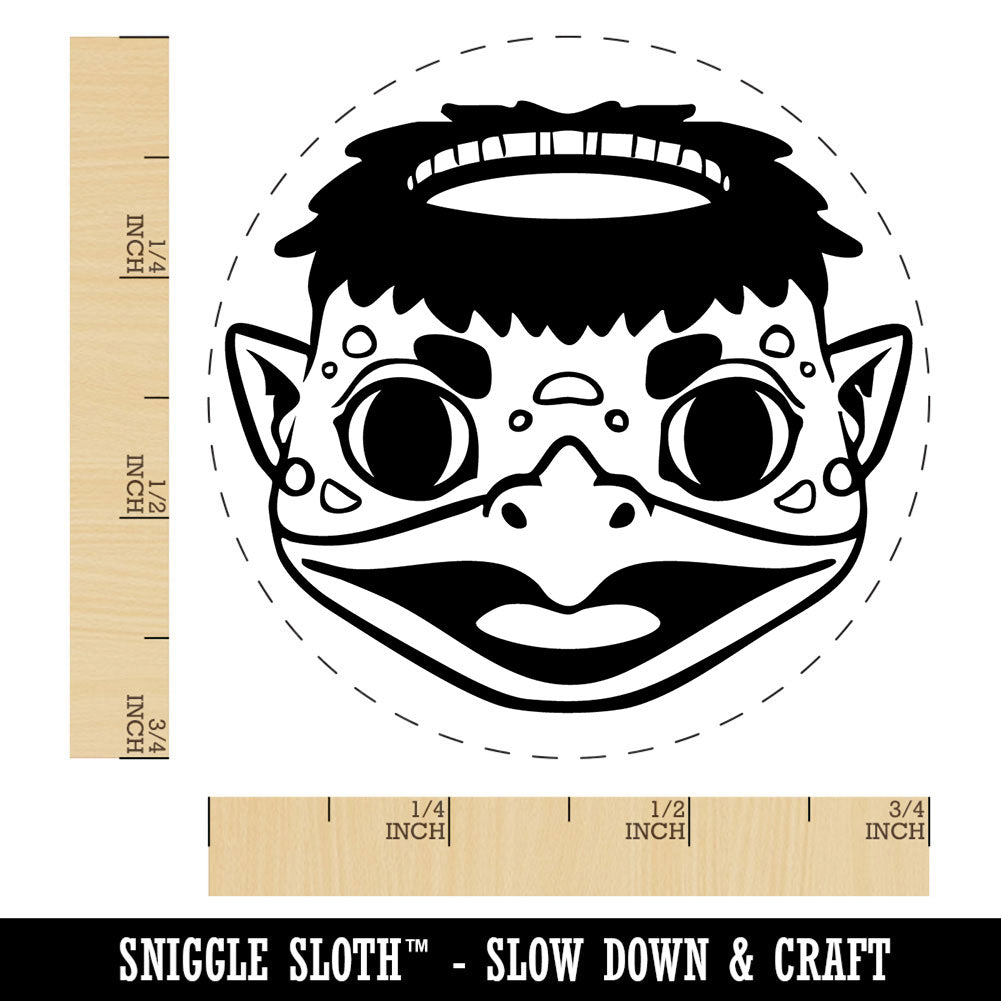 Kappa Yokai Japanese Water Demon Creature Self-Inking Rubber Stamp for Stamping Crafting Planners