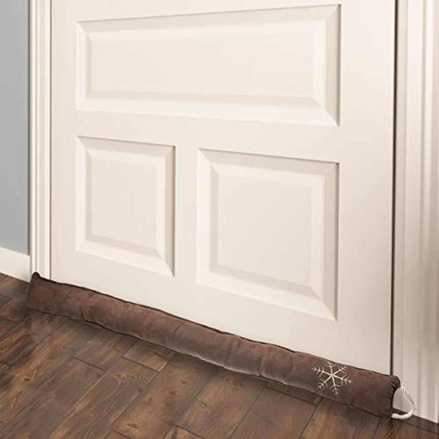 Simply Genius Cold Weather Under Door Draft Stopper, 36-Inch Door Snake Draft Stopper, Wind Blocker for Door Bottom and Window Sill, Ideal for All-Season, Winter or Cold Weather (Brown)