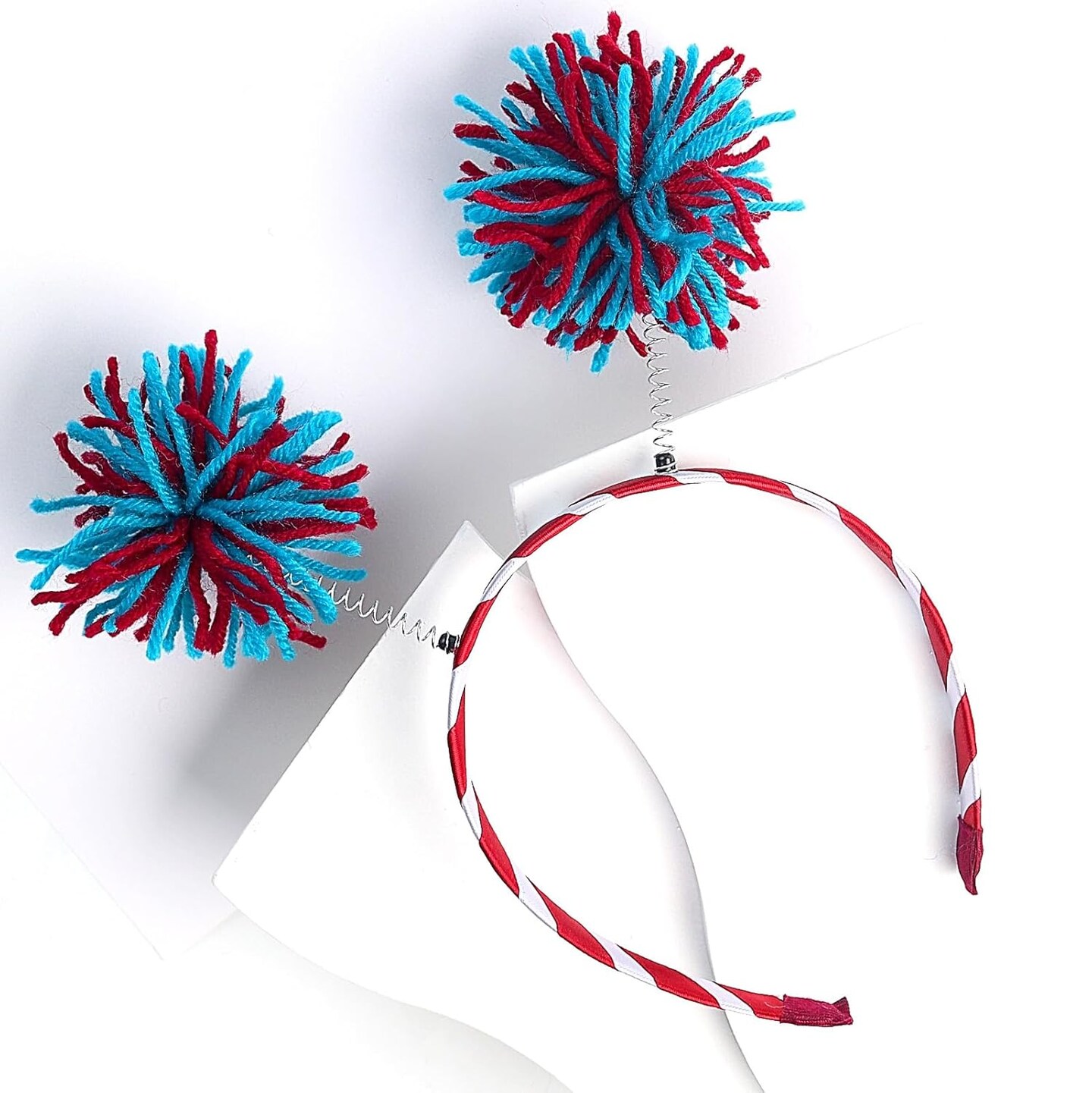 4th of July Pom Headband Independence Day Head Bopper Pom Party Headbands National Memorial Day Headbands Patriotic Headbands for Kids Adult Women Girls&#x27; Costume Accessories