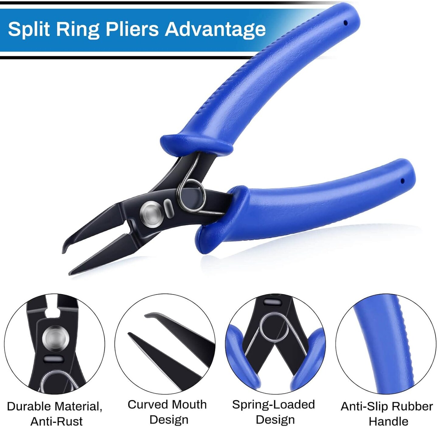 Split Ring Opener Tool - Keychain Pliers for Jewelry Making