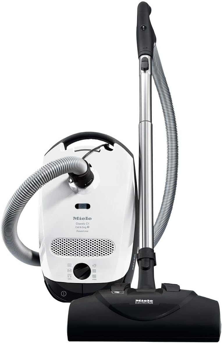 Miele C1 Classic Cat &#x26; Dog Powerline Canister Vacuum (Lotus White)