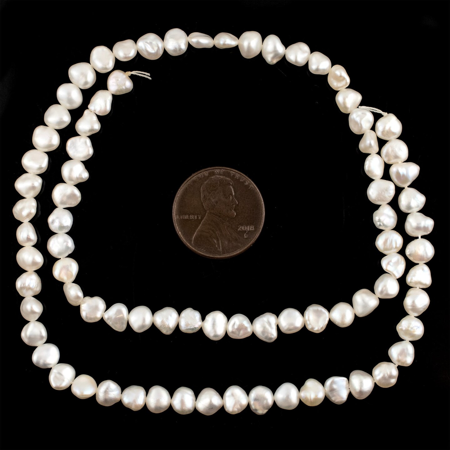 The Bead Chest White Nugget Vintage Japanese Pearl Beads: Unique 4-6mm Rice Shape for Elegant Jewelry Crafts