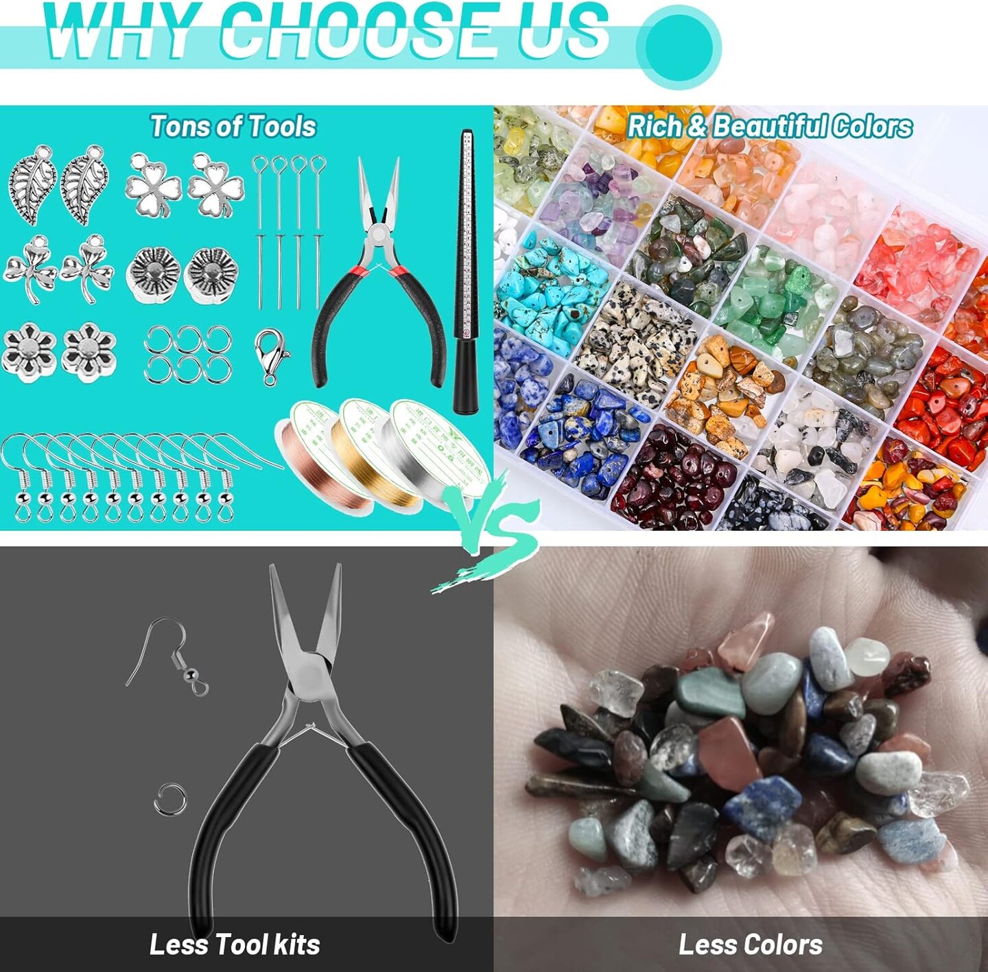 Jewelry Making Kits for Adults Women with 28 Colors Crystal Beads, 1660Pcs Crystal Bead Ring Maker Kit with Jewelry Making Supplies
