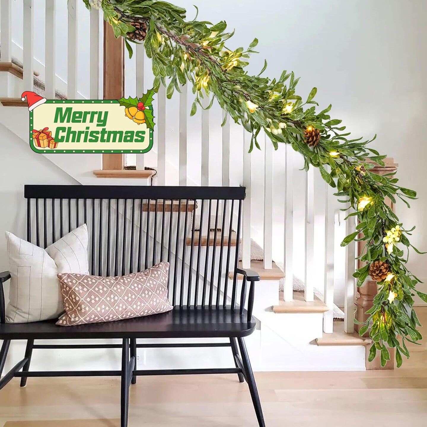 6FT Pre-lit Christmas Garland with 20 LED