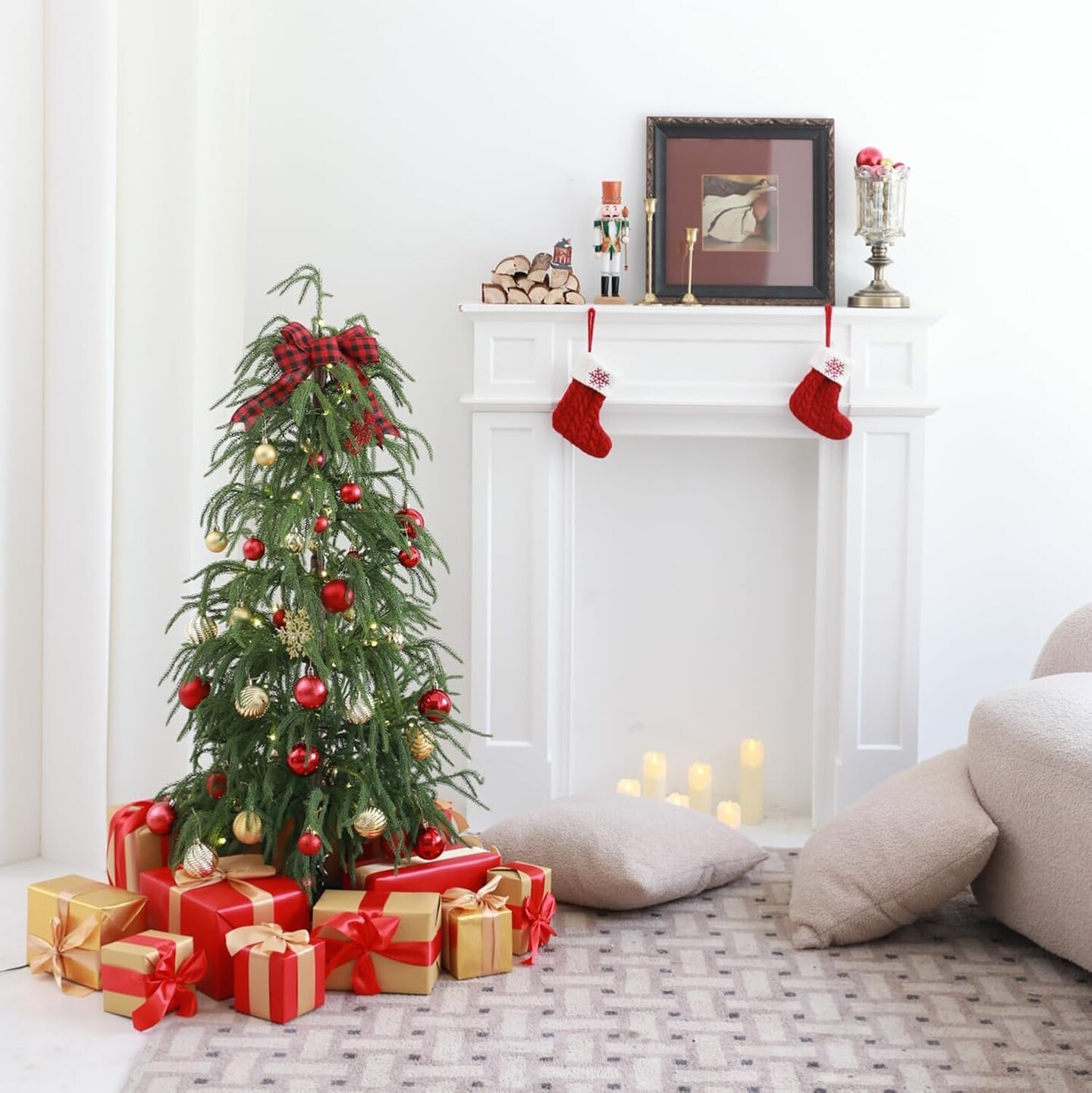 30ct Christmas Ball Ornaments Tree Decorations (Red, Gold) - 9.45 x 7.87 x 1.57 inches