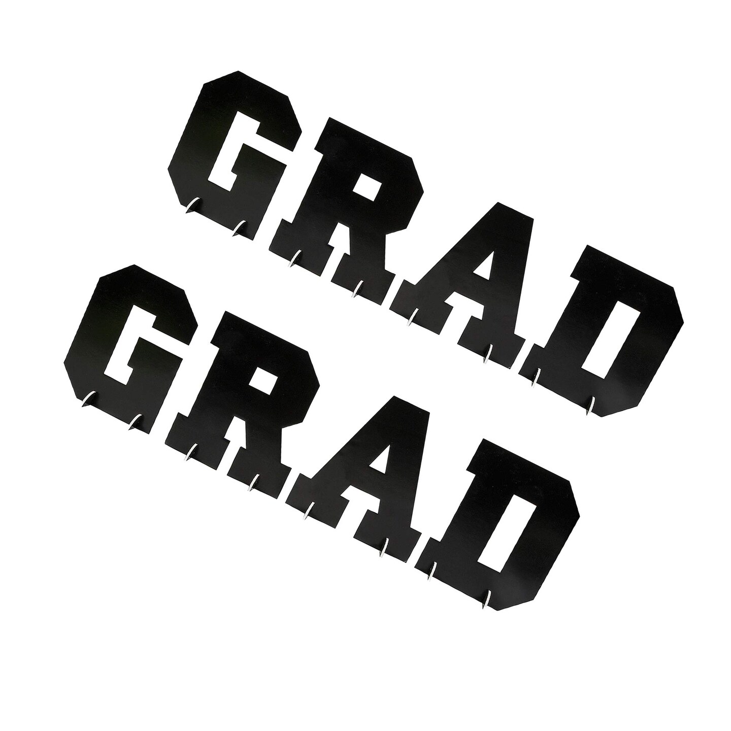 12&#x22; Black Foam Letters GRAD Tabletop Centerpiece Set 4 Pieces