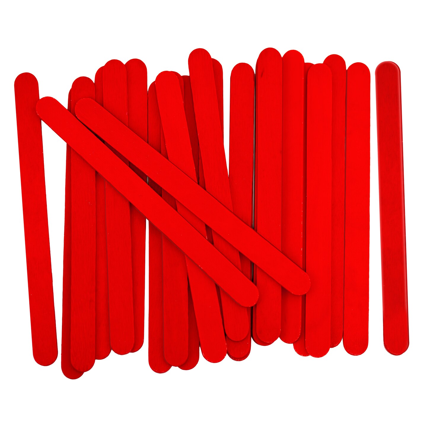 CraftySticks Colored Wood Craft Sticks 4.5 Inch, Red Orange Yellow Green Blue Purple White Black Pink Brown Popsicle Sticks