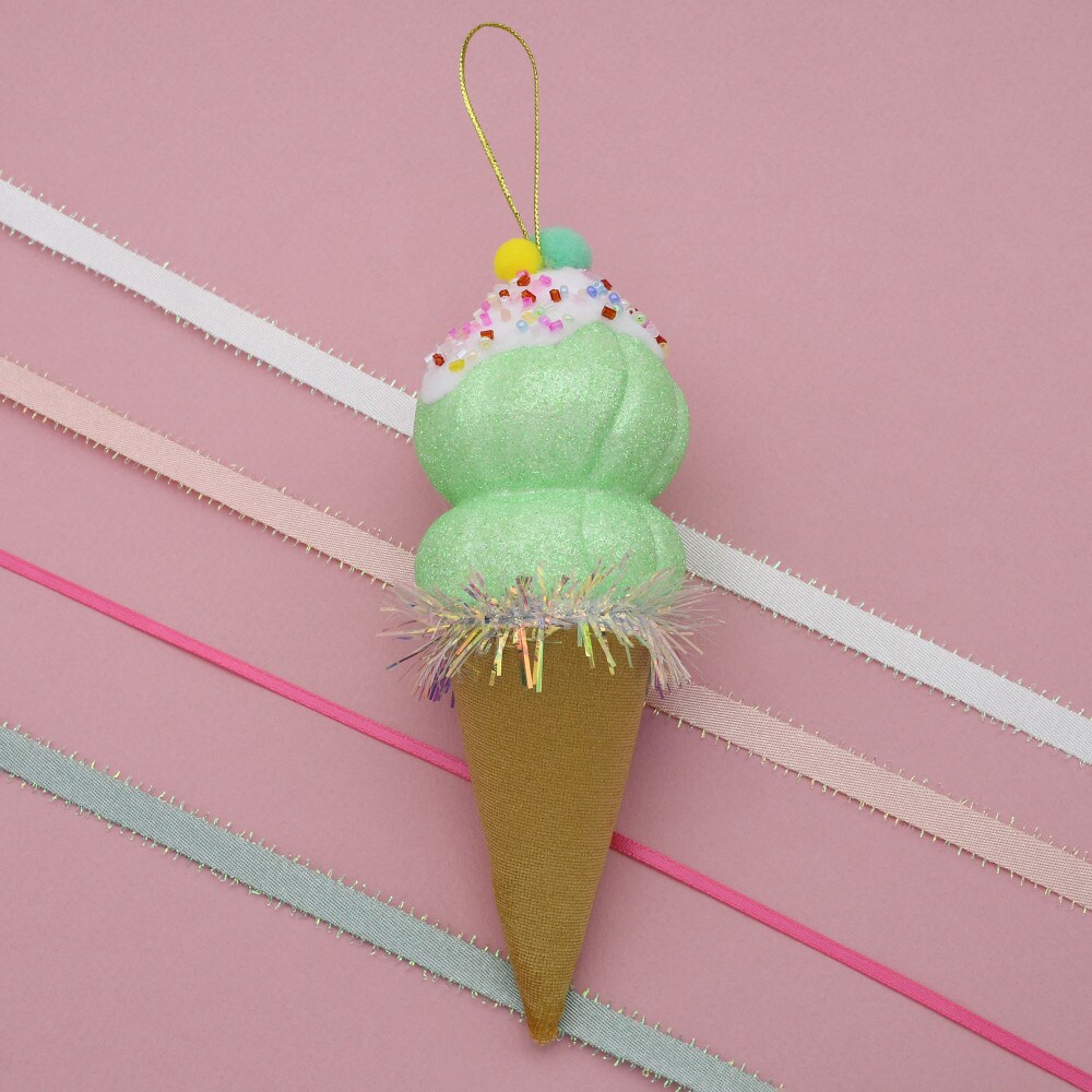 Gloria Duchin Mint Julip Green Ice Cream Cone