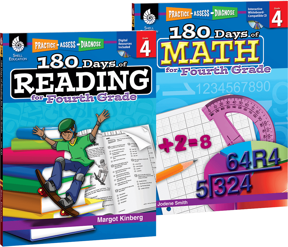 180 Days™: Reading & Math for Grade 4: 2-Book Set | Michaels