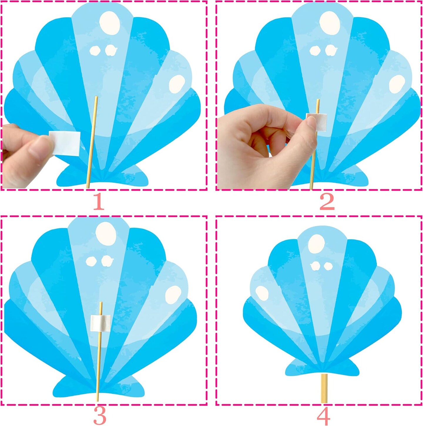 Hello Summer Party Centerpiece Sticks Beach Pool Centerpiece Decorations for GIrls Pink Summer Theme Table Toppers for Hawaii Beach Pool Party Baby Shower Supplies