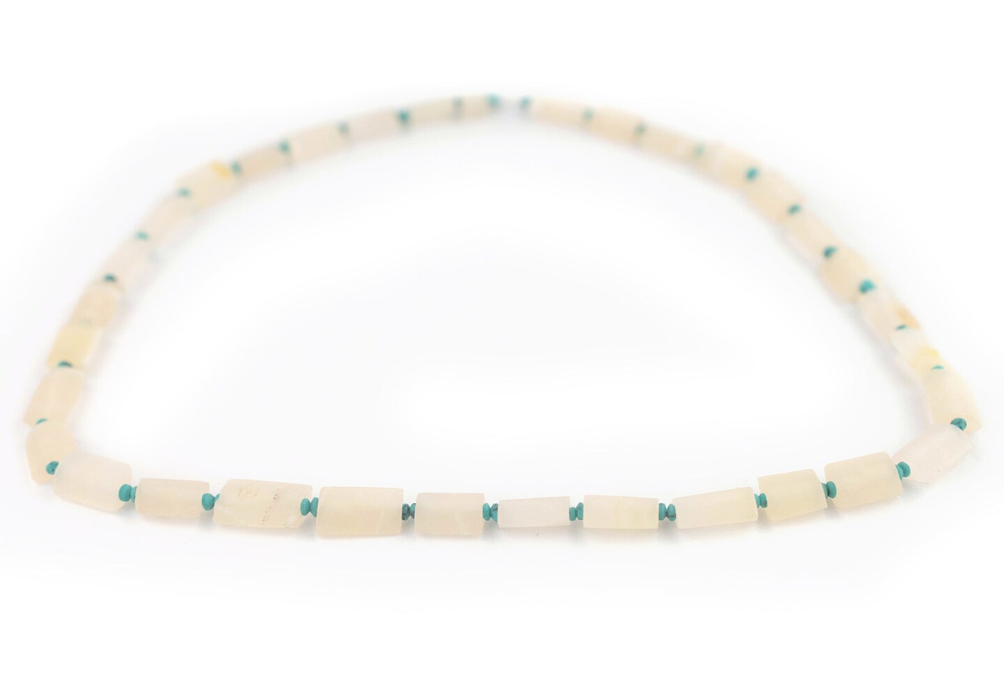 The Bead Chest Flat White Afghan Calcite Beads 8mm Afghanistan Gemstone 16 Inch Strand