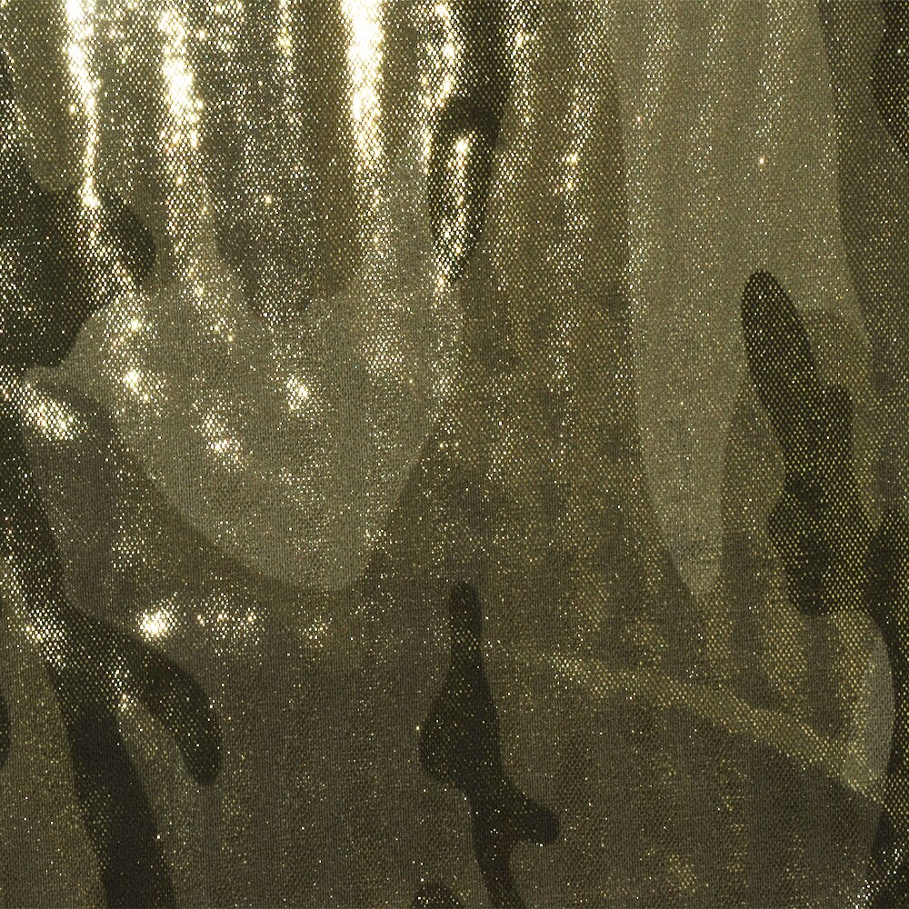 Golden-Multi Famous Maker Camouflage Printed Stretch Tricot Swimwear Fabric By the Yard