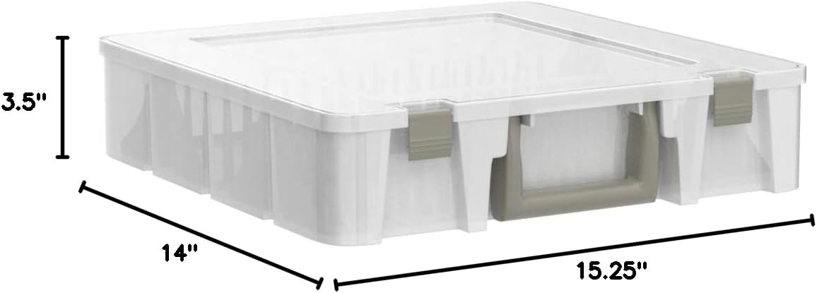 Super Satchel Thread Box - Versatile Thread Storage for Sewing, Embroidery, and Quilting - 108 Pegs, Portable Design, Compatible with ArtBin Accessories - Made in USA, Transparent and Compact