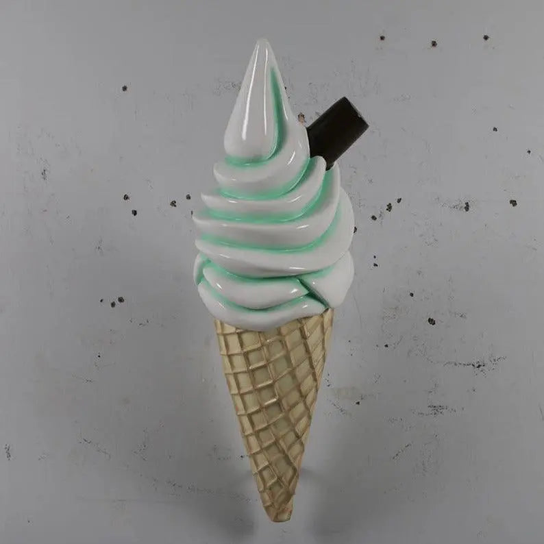 Hanging Soft Serve Mint Green Ice Cream Over Sized Statue