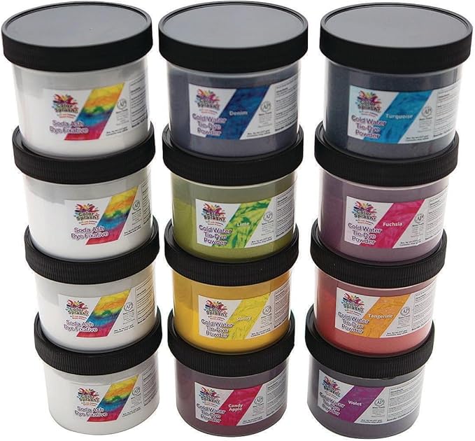 Cold Water Tie Dye Powder, Bulk Party Set for Large Groups, Makes Up To 1000 Projects
