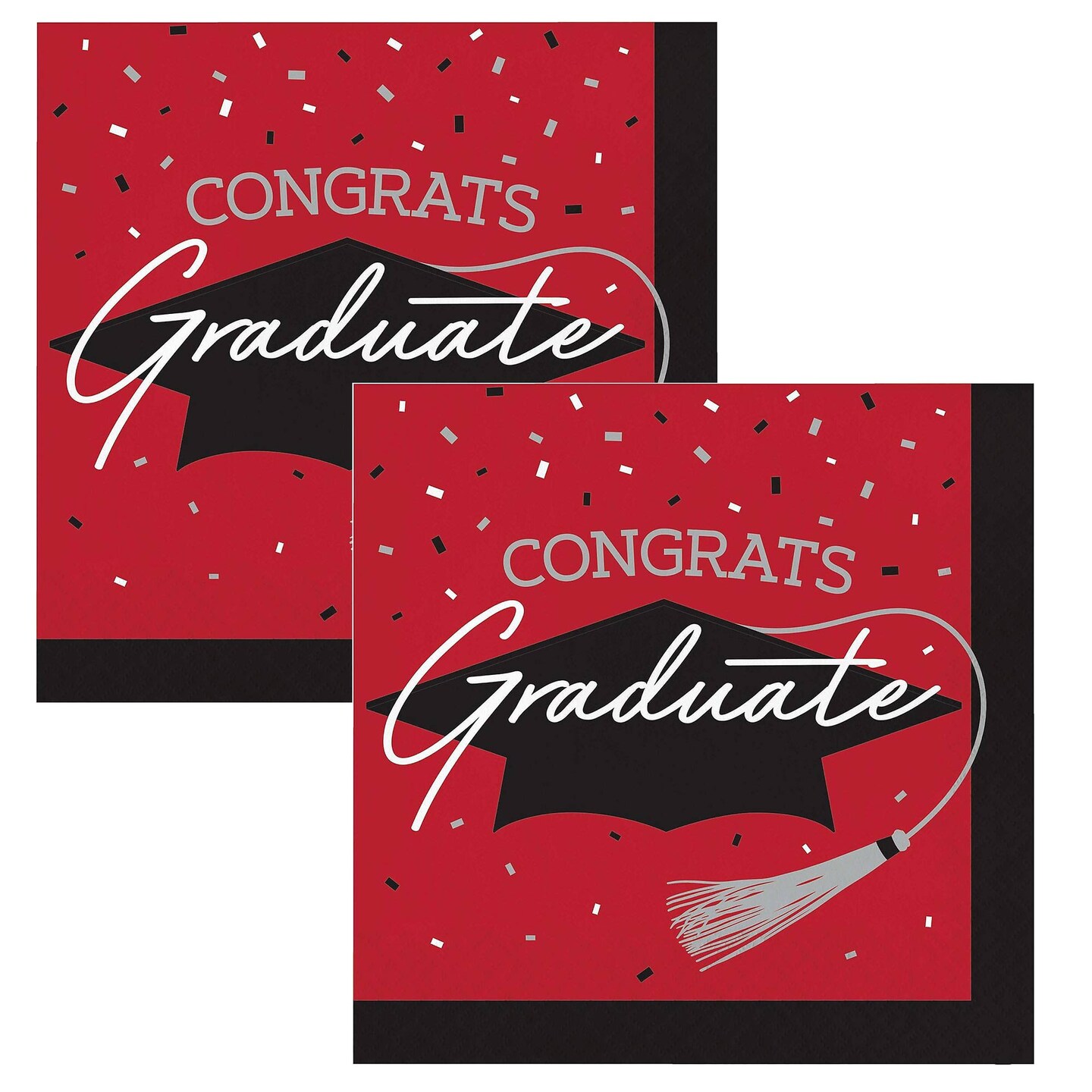 Creative Converting School Spirit Red Graduation Paper Dinner Napkins 108 Count