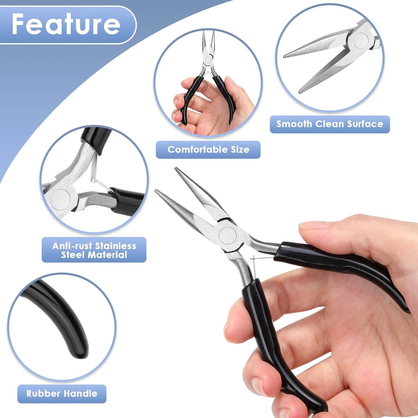 Chain Nose Pliers For Jewelry Making, Flat Nose Jewelry Pliers, Craft Pliers For Jewelry Making
