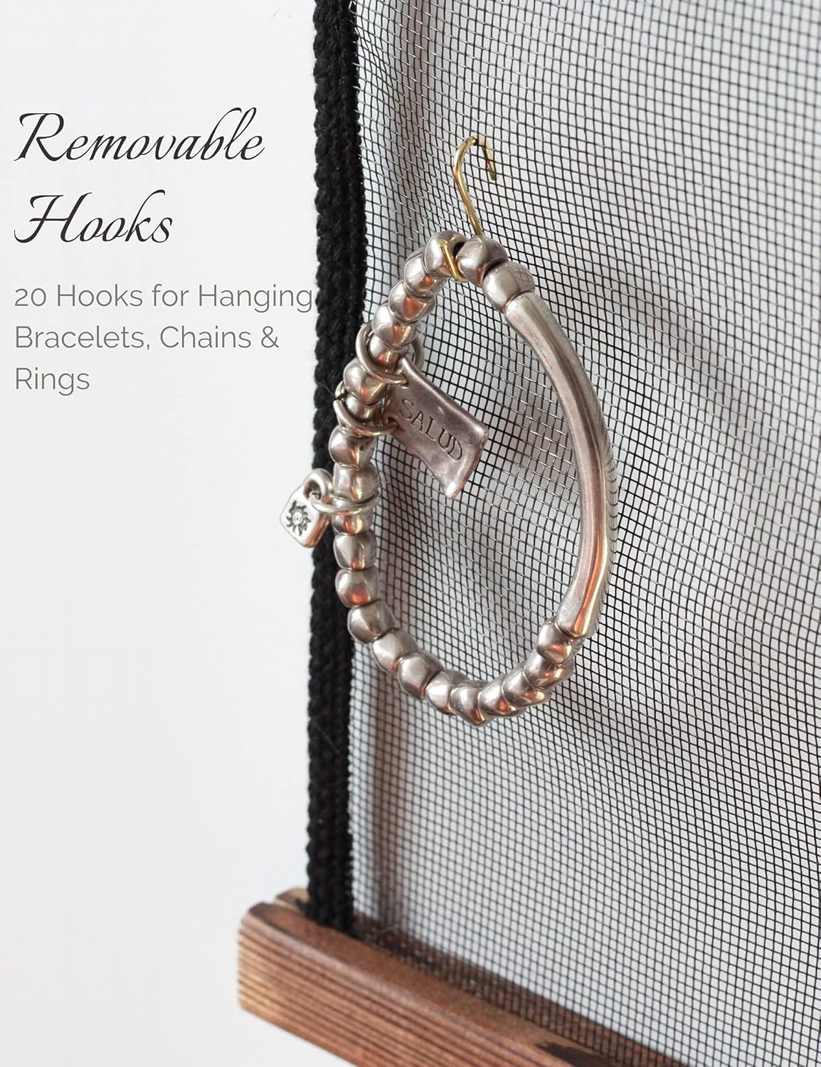Earring Organizer Wall Monut, Display Hanging Jewelry Organizer for Studs Dangle Earrings and Necklaces Holder Rack for Women Girl Gift